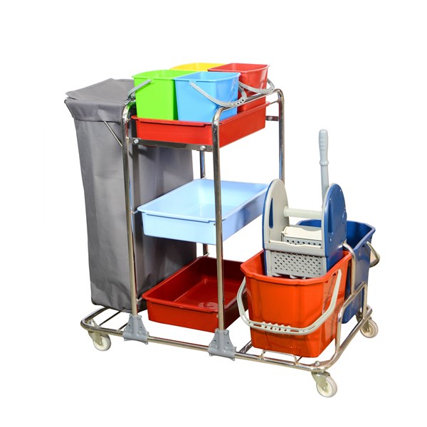 Krom Gövdeli Çok Fonksiyonlu Temizlik Seti (2x20L & 4x6L)