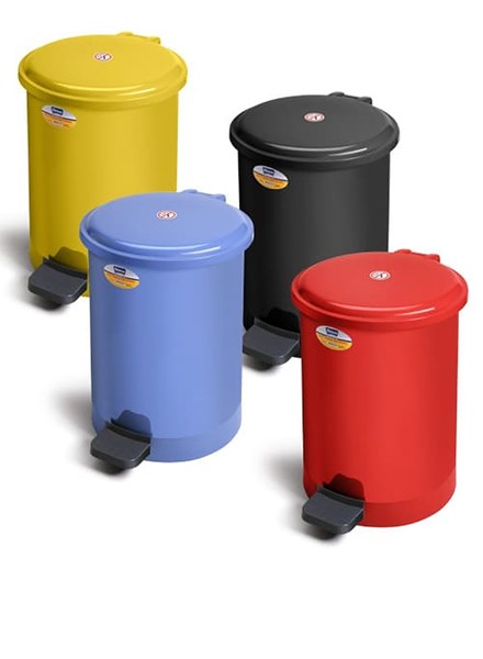 Pedallı Çöp Kovası 40L Renkli